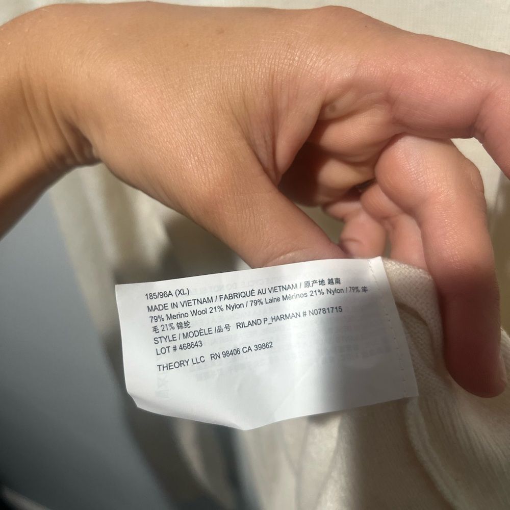 Theory Riland P Crewneck Merino Wool Blend Harman… - image 6
